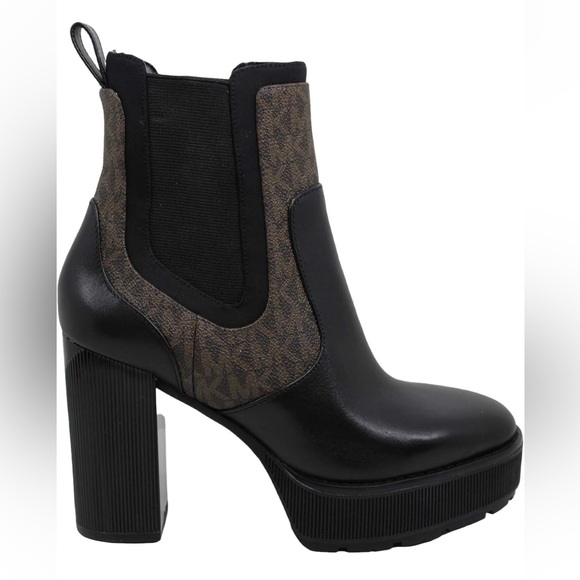 MICHAEL Michael Kors Womens Cramer Bootie Leather Almond Toe Ankle Fashion Boots - Picture 1 of 4